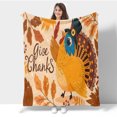 Blanket Thanksgiving Lightweight Flannel Throw For Sofa, Bed, Travel
