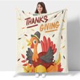 Blanket Thanksgiving Lightweight Flannel Throw For Sofa, Bed, Travel