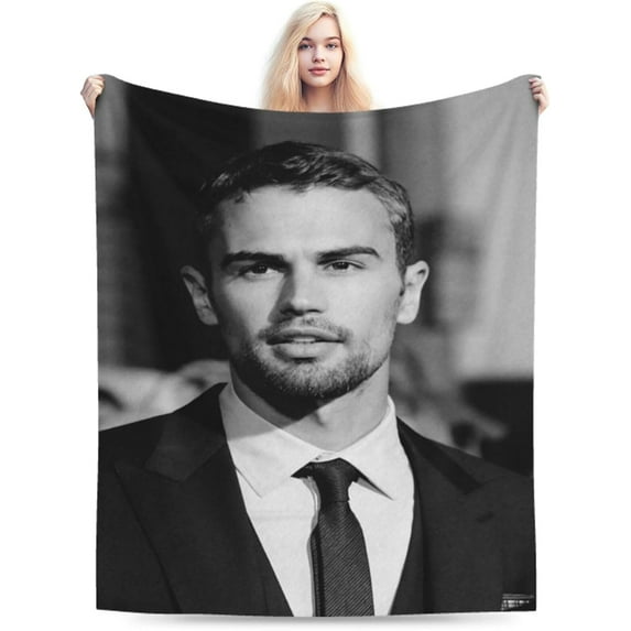Blanket Theo James Soft and Comfortable Warm Fleece Throw Blankets Yoga Blankets Beach Blanket Picnic Blankets Gift for Dorm room office decor Sofa Bed Camping Travel All Season