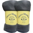 thumbnail image 1 of Blanket Throws Bulk Pack, Heavy Blanket for Home Car Pet (Pack of 2 Black), 1 of 2