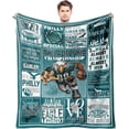 thumbnail image 1 of Blanket Throws Football Blanket Fan Gifts for Men Women Football Style Throw Flannel Blanket Super Soft for Living Room 62"x52", 1 of 5