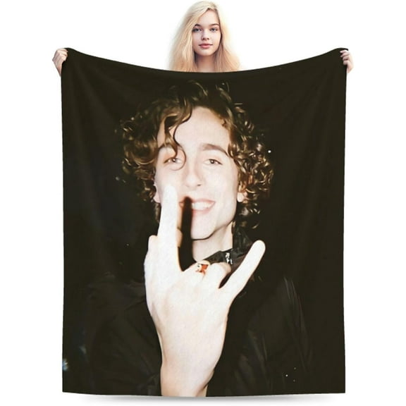 Blanket Timothee Chalamet Soft and Comfortable Warm Fleece Throw Blankets Yoga Blankets Beach Blanket Picnic Blankets Gift for Dorm room office decor Sofa Bed Camping Travel All Season