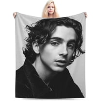 Blanket Timothee Chalamet Soft and Comfortable Warm Fleece Throw Blankets Yoga Blankets Beach Blanket Picnic Blankets Gift for Dorm room office decor Sofa Bed Camping Travel All Season