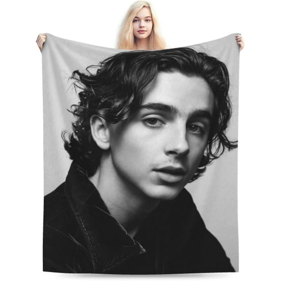 Blanket Timothee Chalamet Soft and Comfortable Warm Fleece Throw Blankets Yoga Blankets Beach Blanket Picnic Blankets Gift for Dorm room office decor Sofa Bed Camping Travel All Season