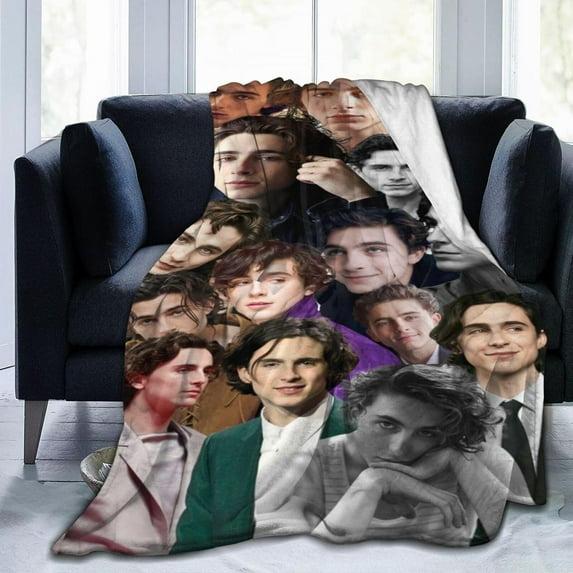 Blanket Timothee Chalamet Throw Flannel Blankets UltraSoft Micro Fleece Blanket Warm Cozy Plush Gift for Room Decoration Sofa,Office Bed car Camp Couch Beach