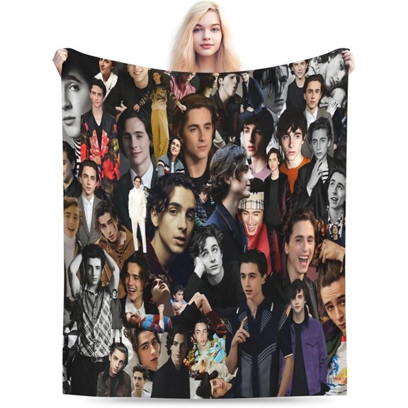 Blanket Timothee Chalamet Ultra-Soft Micro Fleece Wollen Blankets Throw Blankets Carpet Gift for Home Decoration,Decor Sofa,Office,Dormitory Bed car Camp Couch All Seasons