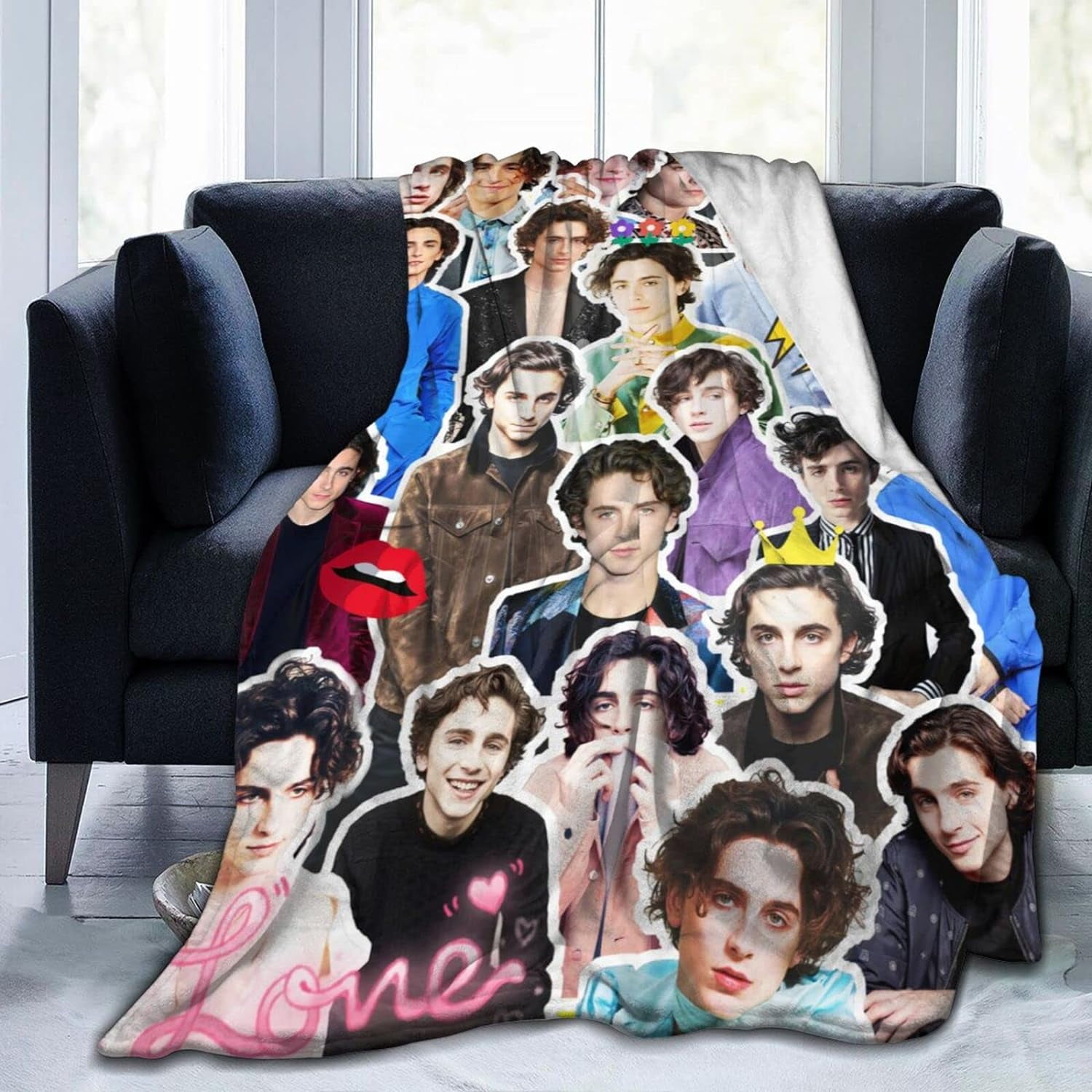 Blanket Timothee Chalamet Ultra Soft Micro Fleece Wollen Blankets Throw Blankets Carpet Gift for Home Decoration Decor Sofa Office Dormitory Bed car Camp Couch All Seasons Walmart