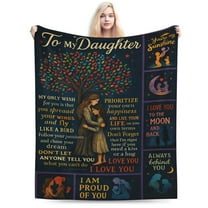 Blanket To My Daughter From Mom Letter Printed Quilts Blankets Birthday Gifts Valentine's Day Holiday Throw Blankets For Bed Couch Living Room 50x40