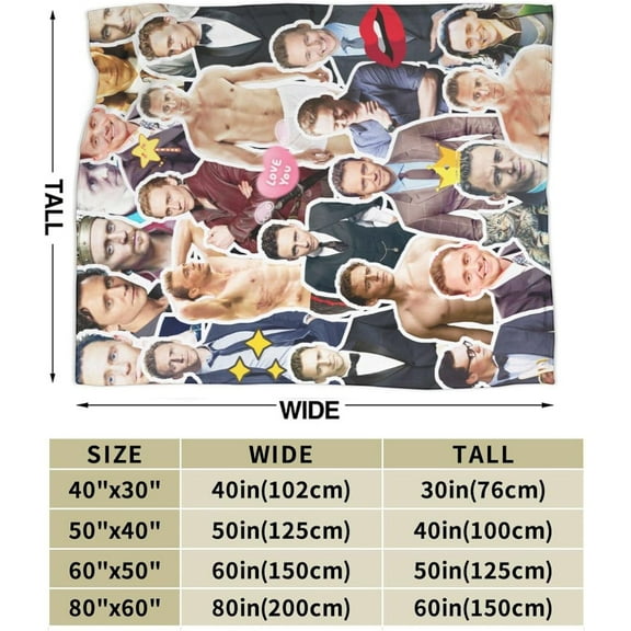 Blanket Tom Hiddleston Soft and Comfortable Warm Fleece Throw Blankets Gift for Room Sofa Office Bed car Camp Couch Decoration Cozy Plush Beach Blankets All Season
