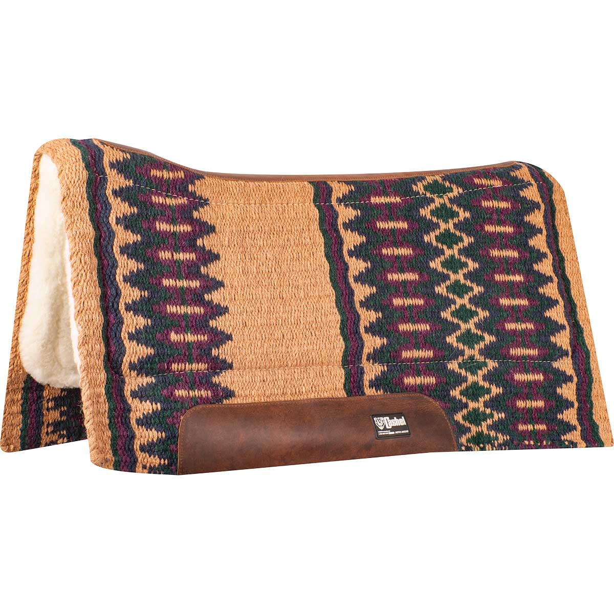 Cashel Double Weave Saddle Blanket - 34x38 Inch Western Horse Blanket With Leather