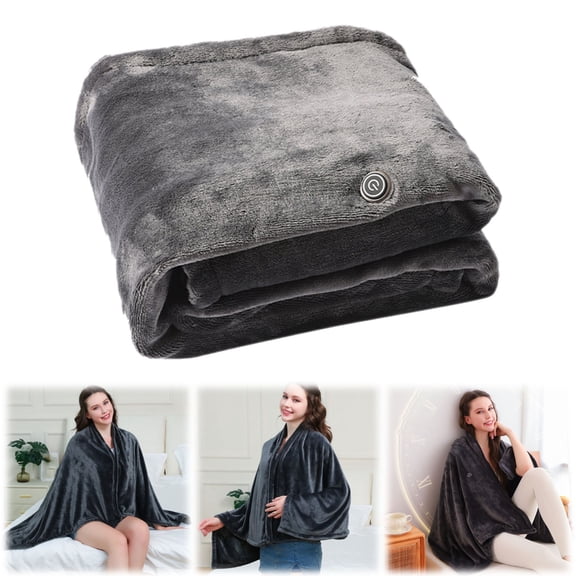 Blanket,USB Heated Blanket Shawl Wearable Blanket With 3 Heating Heated Throw Blanket Wearable Portable Throw Poncho Wrap For Shoulder And Neck Machine Washable