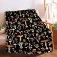thumbnail image 1 of Blanket Vintage Mushroom Collage Soft Cozy Throw Lightweight Microplush Blankets for Couch Bed Sofa All Season Warm-60"x50" Twin for Teen, 1 of 6