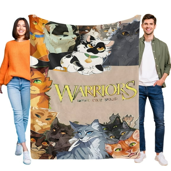 Blanket Warriors Cats for Boys Girls Lightweight Kids Throw Blanket Cute Soft Blankets Flannel Plush Blankets Gifts 30x40in