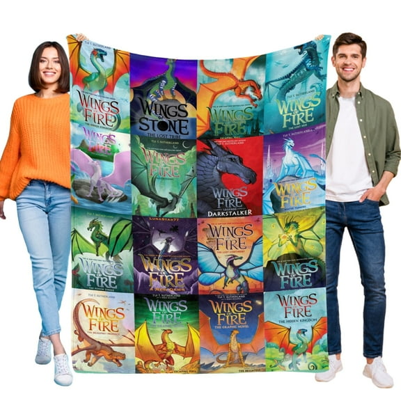 Blanket Wings of Fire for Boys Girls Lightweight Kids Throw Blanket Cute Soft Blankets Flannel Plush Blankets Gifts 30x40in