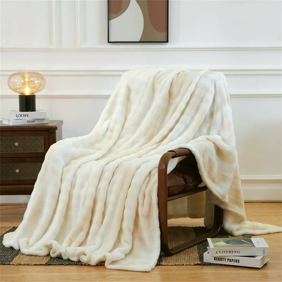 Blanket X1 Faux Throw Blanket for Couch Fuzzy Soft Plush Thick Bubble Blanket for Sofa Bedroom Living Room