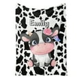 thumbnail image 1 of Blanket,YESCUSTOM Custom Cute Cow Throw Blanket Cow Skin Blanket For Boys Girls Baby Toddler Personalized Name Blanket School Nap Blanket Text Blanket For Kids, 1 of 6