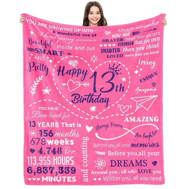 Blanket for 18 Years Old Boys and Girls, Best Birthday Gift for Parents