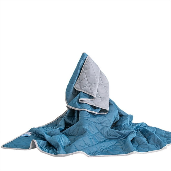 Blanket for Bed Soft Lightweight Summer Throw Ice Silk Feather Blend Breathable Machine Washable for Bedroom Hot Sleepers Warm Climates Home Use