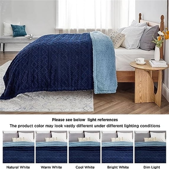 Blanket for Couch Sofa Navy - King (108" x 90")