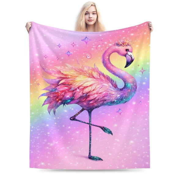 Blanket for Kids, Flamingo Blankets for Girls Toddler, Cute Cozy Fleece Throws Gifts for Daughter 50x40
