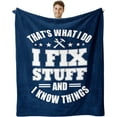 thumbnail image 1 of Blanket for Men - Birthday, Christmas, Father''s Day Gift Ideas for Him, Dad, Grandpa, Uncle - Unique Funny Throw 60"X50" (Black), 1 of 6