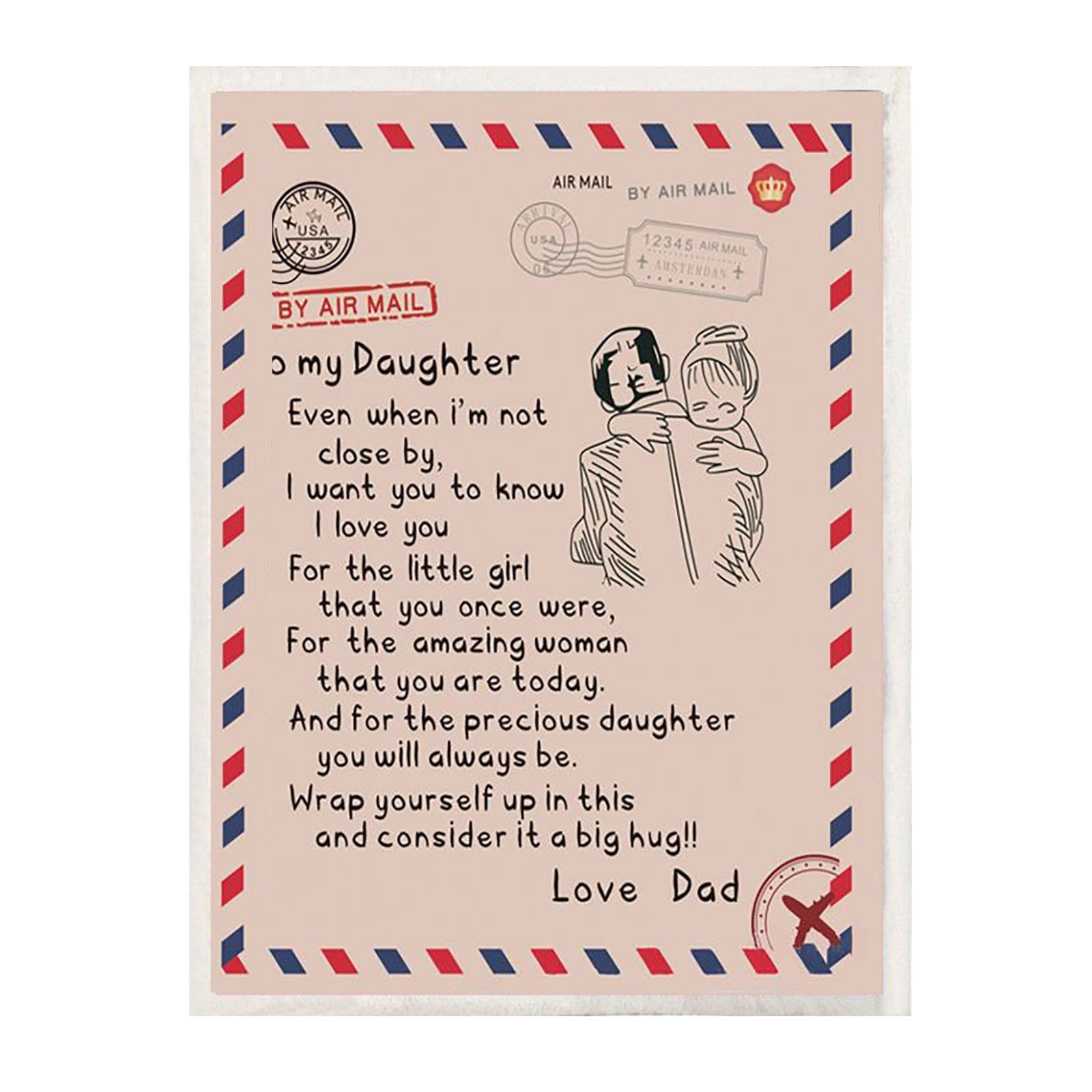 Blankets And Throws Daughter Gift Letter Hug Blanket For Daughter Son Gift For Daughter From Mom