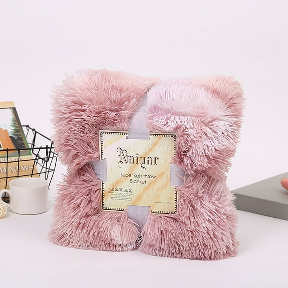Blankets And Throws Decorative Soft Blanket 50 X 63 Plush Lightweight Shaggy Blanket Plush Comfortable Microfiber Blanket Suitable For Sofa Small Children Winter Blanket Hot Pink Giyblacko