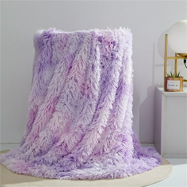 Blankets for Bed Shaggy Faux Fur Long Plush Cuddly Fluffy Sherpa Blanket for Winter，Soft Faux Fur Throw Blanket Solid Fuzzy Reversible Long Hair Shaggy Blanket，Fluffy Cozy Plush Mink Fleece