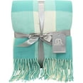 thumbnail image 1 of Blankets - Buffalo Plaid Throw Blanket - Decorative Classic Blanket - Comfortable and Ultra-Soft - Lightweight & Indoor Outdoor Blanket - (Aqua/Ivory), 1 of 5