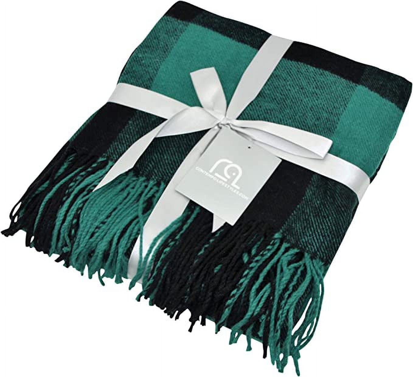 Blankets Buffalo Plaid Throw Blanket Decorative Classic Blanket Comfortable and Ultra Soft Lightweight Indoor Outdoor Blanket green black Walmart