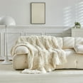 thumbnail image 1 of Blankets Fuzzy Soft Throw Blanket Cozy Soft Warm Throw Blanket for Bed 40X60 Inches （Beige）, 1 of 6