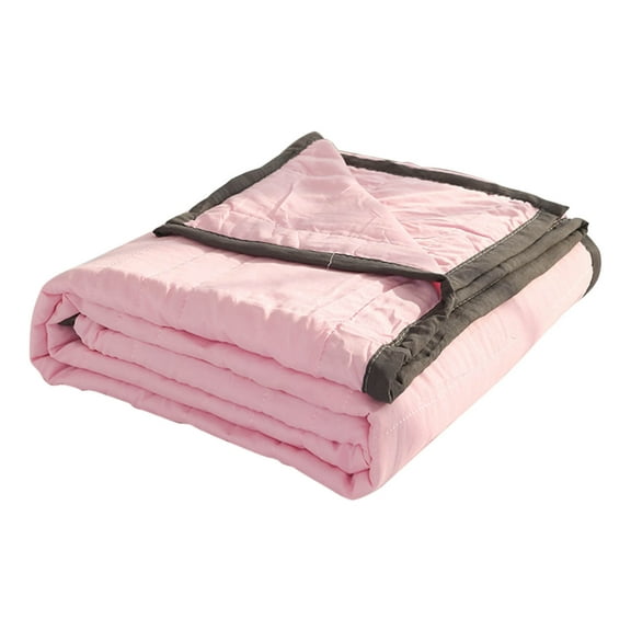 Blankets, Ice Silk Summer Luxury Blanket, Soft Lightweight Down Alternative Blankets with Satin Trim, Cozy Luxury Bed Blanket for All Season, Pink