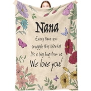 Blankets for Nana,Nana Gifts,Gifts for Nana,Gifts for Grandma,Nana Gift from Granddaughter,Birthday Gifts for Nana from Grandchildren,Nana Gift for Mothers Day Blanket 50"x60"