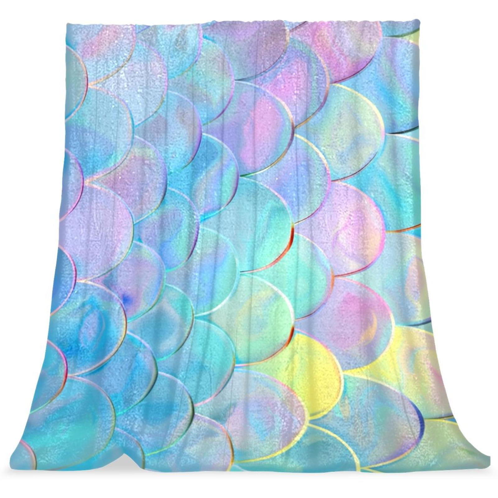 Blankets & Throws, Bedding Fleece Blanket Throw, Couch Blanket, Mermaid