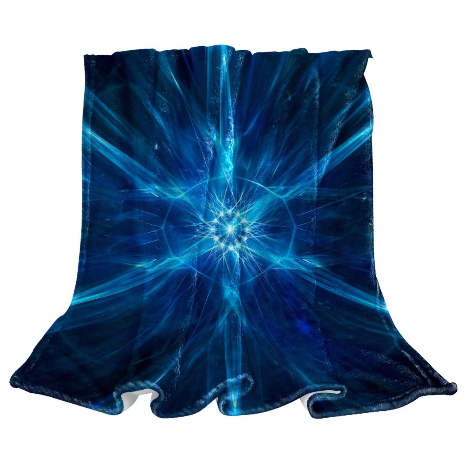 Blankets & Throws, Throw Blankets for Bed, Fuzzy Blanket, Lines Blue