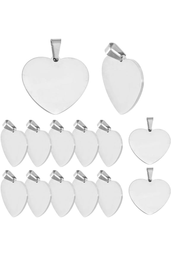 Blanks Metal Charms Stainless Steel Engraving Blanks 1" Circle Blank Pendant Stamping Tags With Hole for Necklace Pet Collar ID Name Tags Jewelry Making