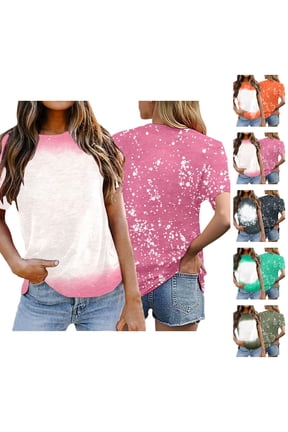 Blanks Sublimation T Shirts for Women 2026 Summer Casual Short Sleeve Crewneck Graphic Tees