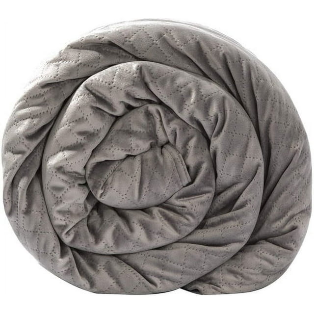 Blanquil Basic Quilted Weighted Blanket, Gray, 12 lbs