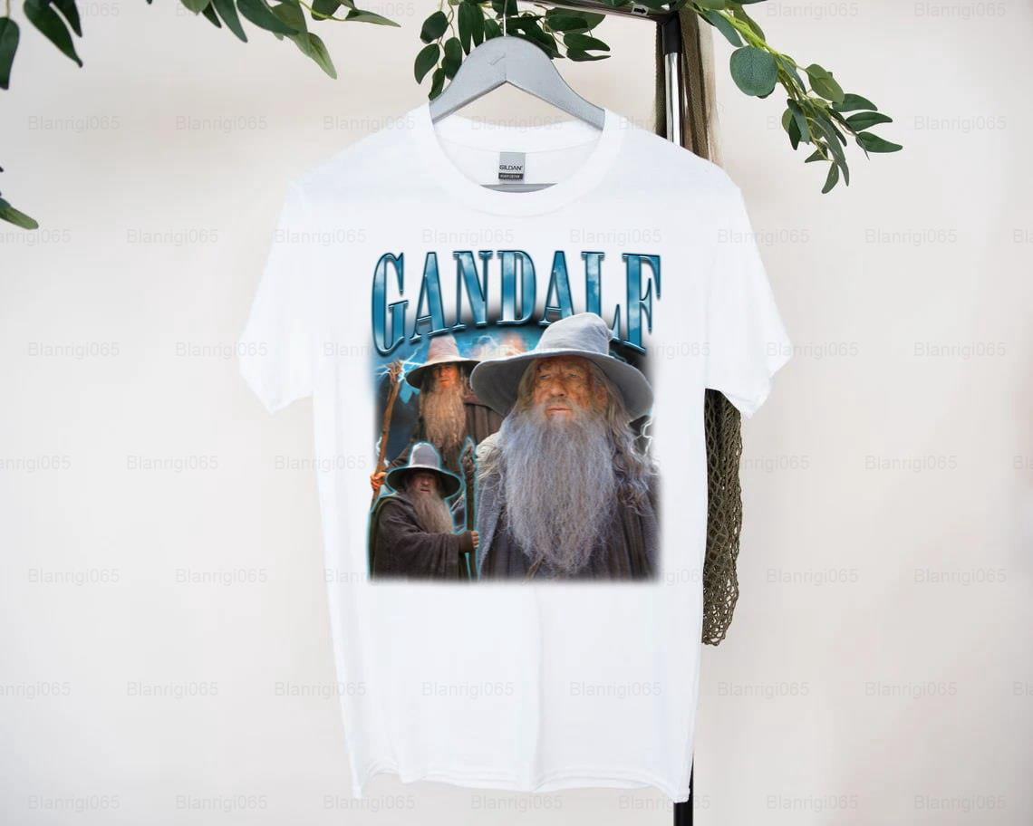 Harrison Ford Ian Mckellen T Shirt Blanrigi065 Gandalf Lord of the Rings T-Shirt Ian McKellen Gift for