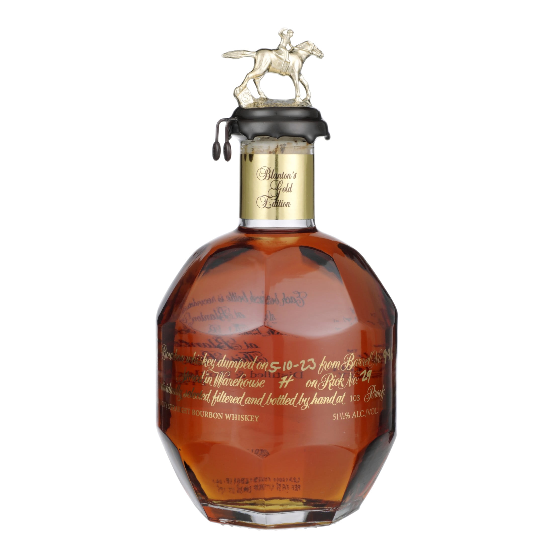 Blanton's Gold Single Barrel Bourbon, 750ml 103 Proof - Walmart.com