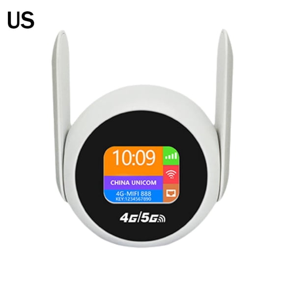 Blarkrus 0.1 Oz Lte Mobile Wifi Router 6, Portable Hotspot with Foldable Antennas, for Travel Home Office Internet Sharing, White