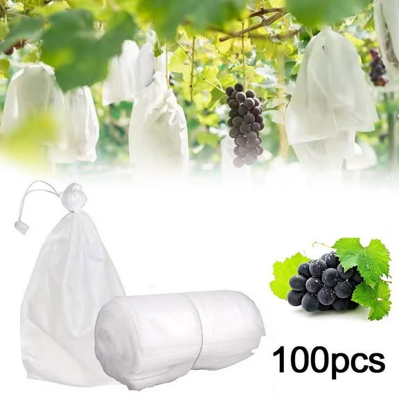 Blarkrus 100Pcs Non-woven Fabric Fruit Vegetable Grape Protection Insect Bags C0A