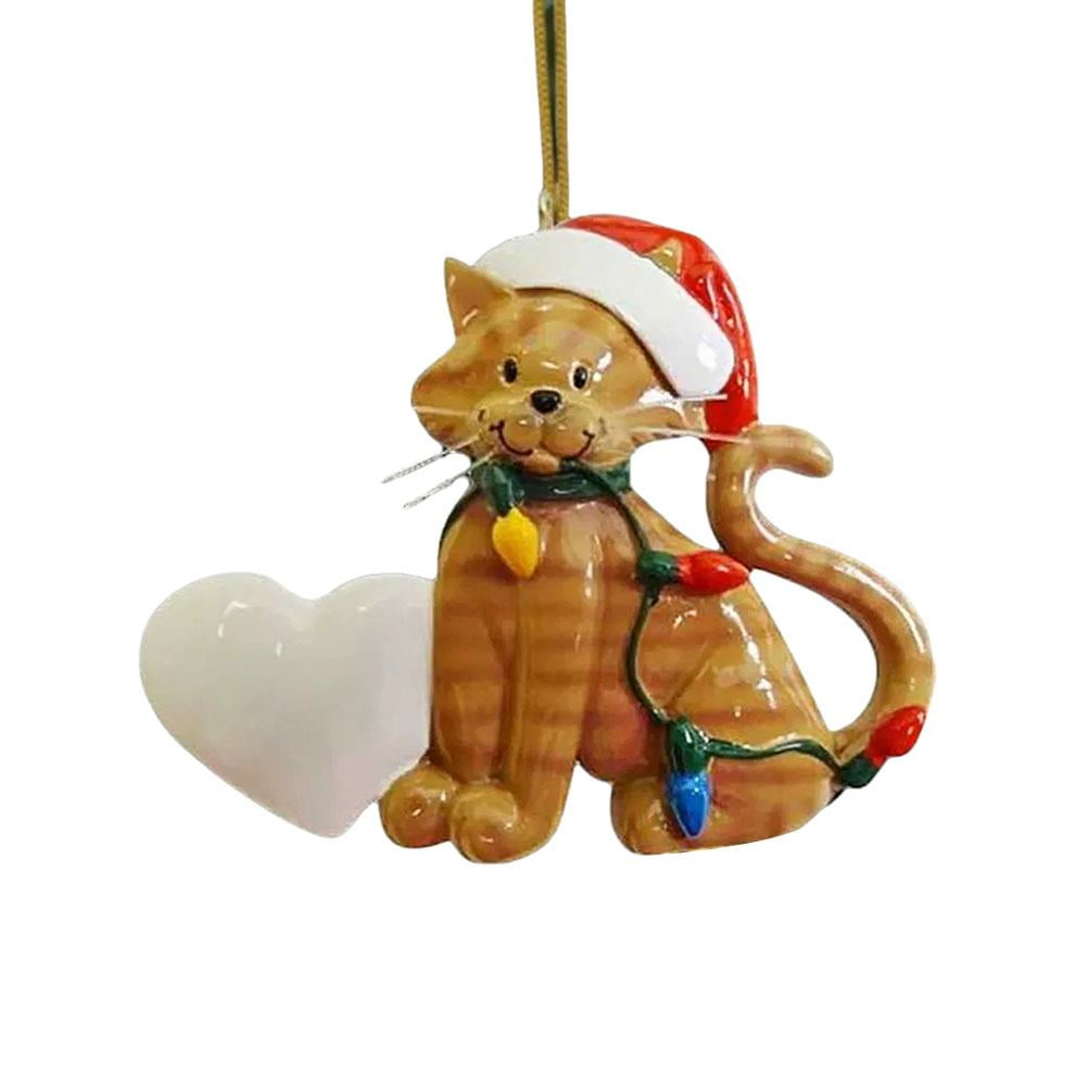 Blarkrus 1xChristmas Tree Cartoon Cat Pet Hanging Ornament Decoration