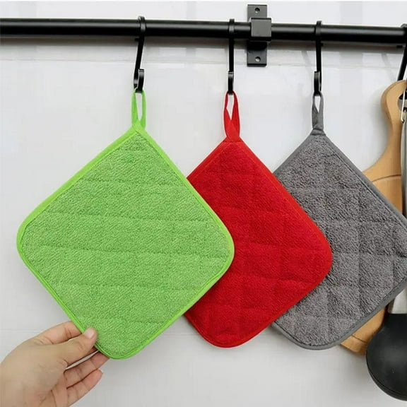 Blarkrus 2 Pa Pot Holders Kitchen Heat Resistant Potholder Sets, Hot Pads Terry Cloth Trivet for Cooking and Baking