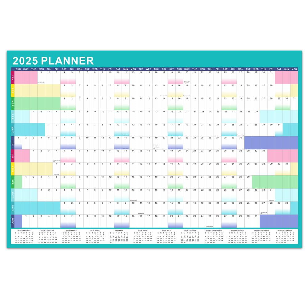 Blarkrus 2025 Wall Planner er Compact Yearly Erasable Schedule & Home
