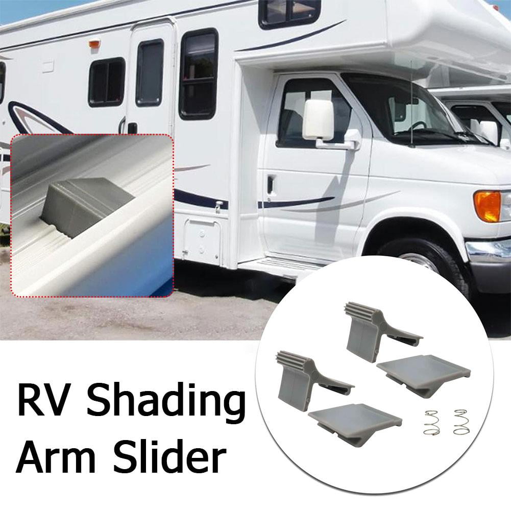 Blarkrus 2pcs Grey Rv Awning Arm Slider Catch Kit Compatible With A\u0026E 8500 9000 (2 Slider Catch