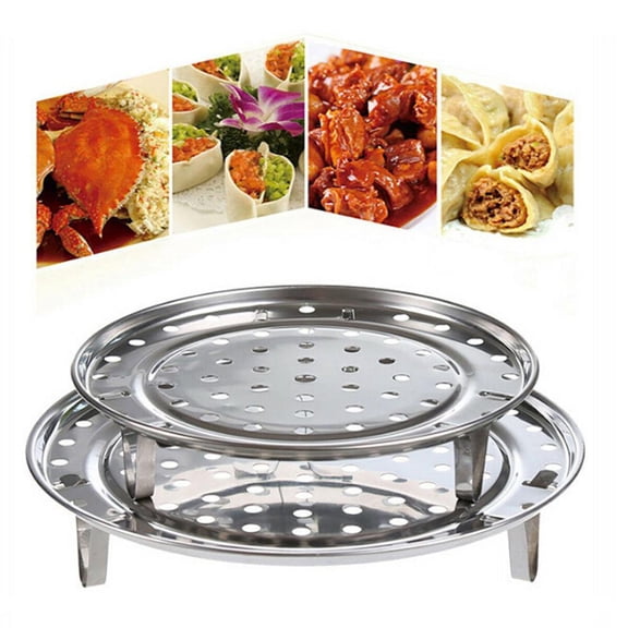 Blarkrus 3-Leg Removable Steel Steamer Rack, 7-10 inch Sizes, Rust-Resistant Material, Preserves Food Nutrition and Flavor, Perfect for Steaming Veggies and Seafood