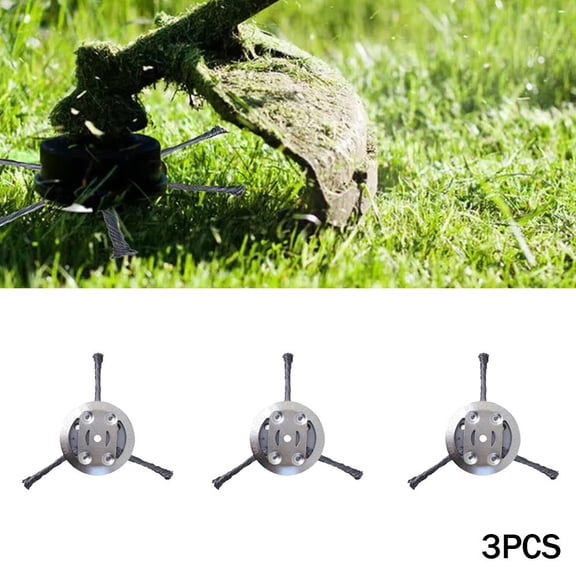 Blarkrus 3 Pack Trimmer Blades Steel Wire, Twist Line Design for Smooth Cutting, for Garden Lawn Weeding Setup and Daily Use, Multicolor