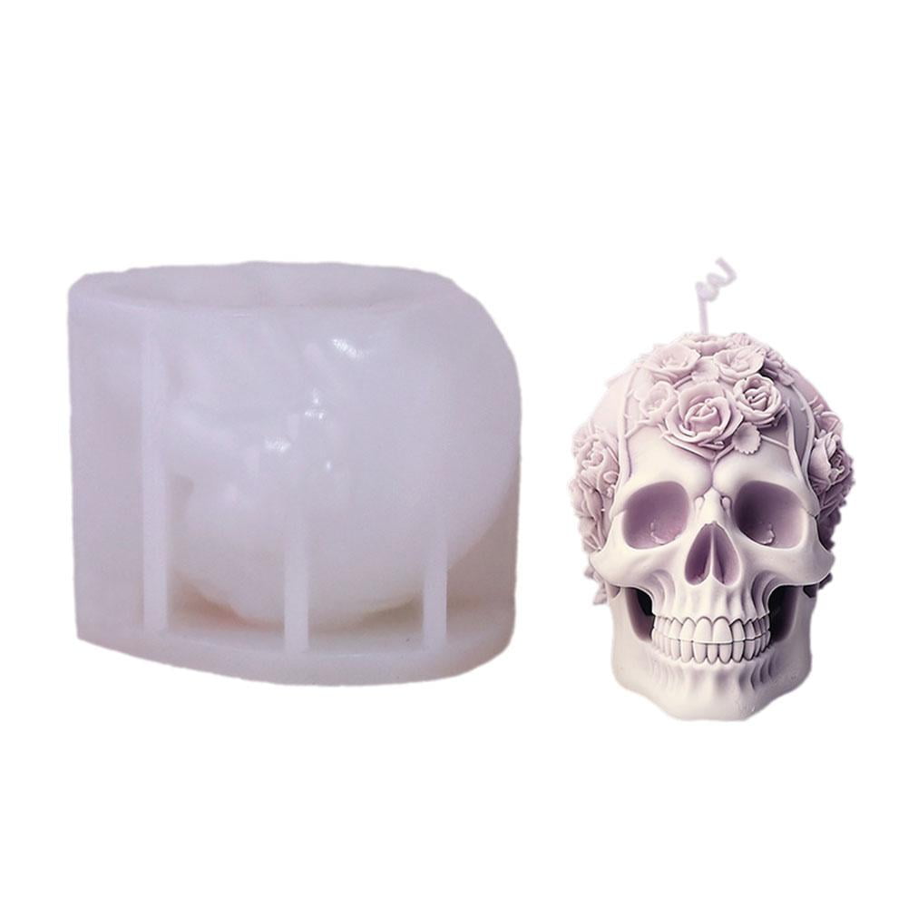 Blarkrus 3D Skull Silicone Mold Candle Mold Candle Making DIY Molds Wax