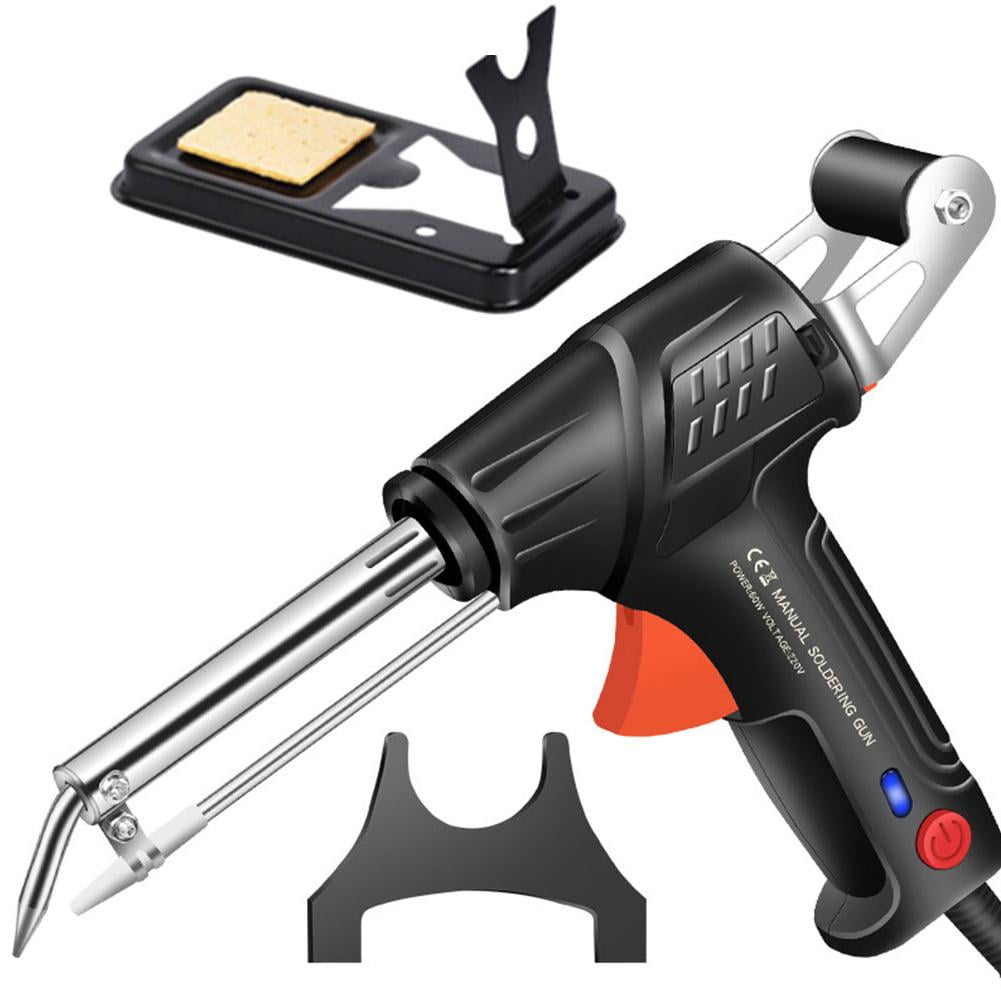 60W Auto-Feed Soldering Gun Kit With Fast Heating & Stand - Perfect For Electronics & DIY Projects